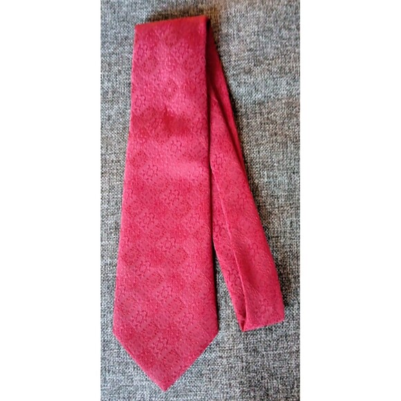 Tie 70s 80s 90s Y2K Mens Superba Red 4 Wide 55 Long - Picture 1 of 5